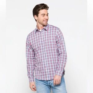 JACK MAVERICK
Big Sky Soft Poplin Dress Shirt Size Medium Cotton